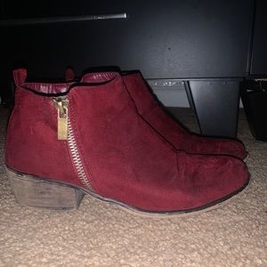 Burgundy Ankle Boots!